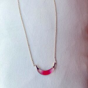 Alexis Bittar cherry 🍒 lucite crescent necklace